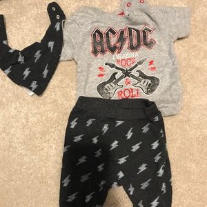 AC/DC 3-6 month outfit